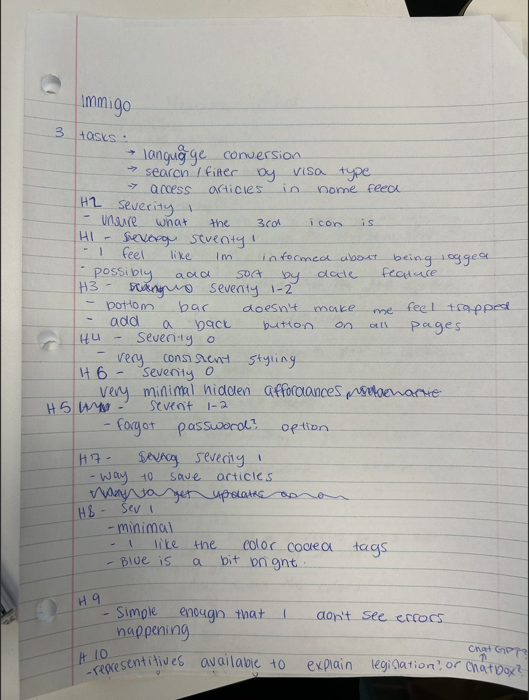 Heuristic Notes Page 2